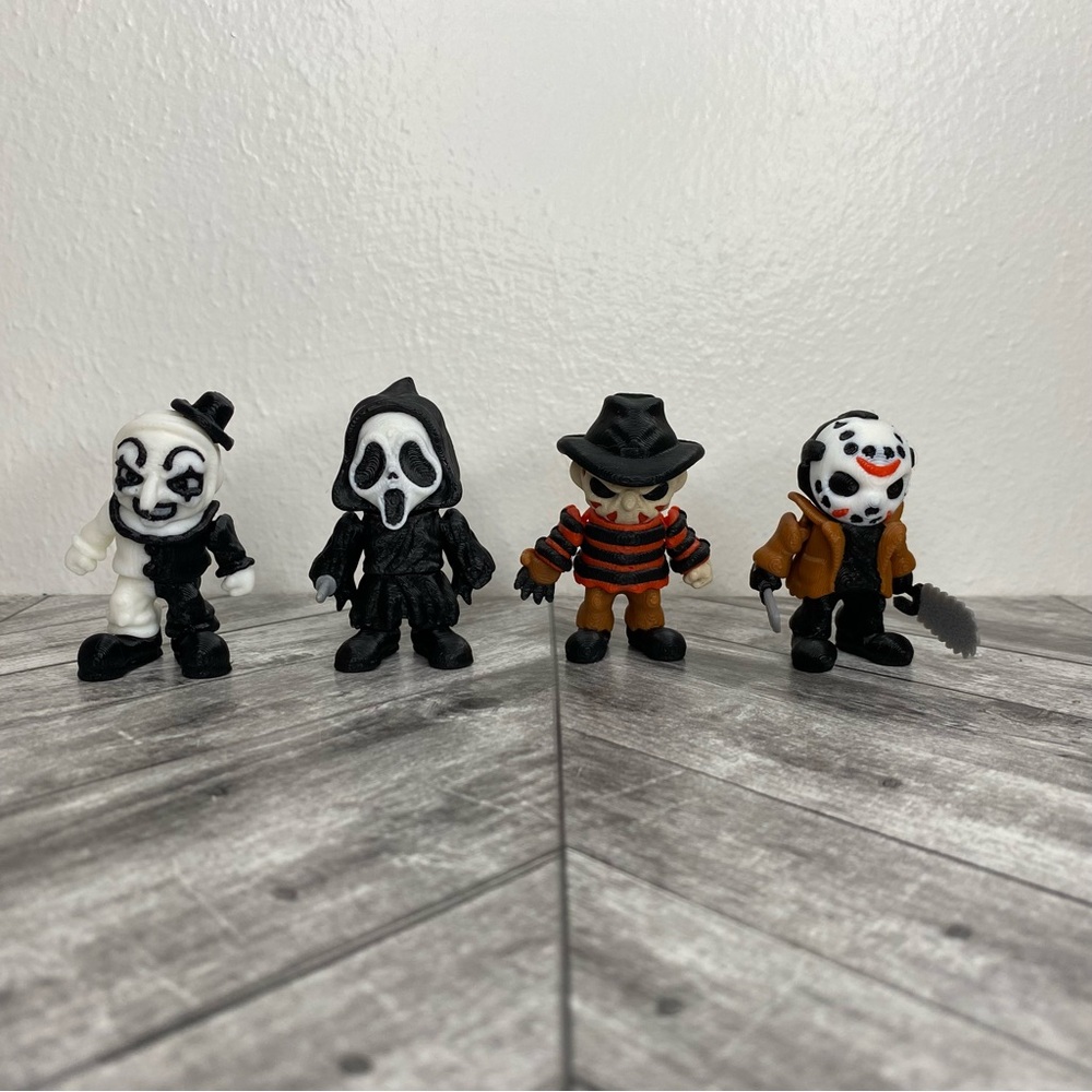 3d printed Halloween Horror Multi Pack Freddy Krueger Ghost Face Jason & Art
